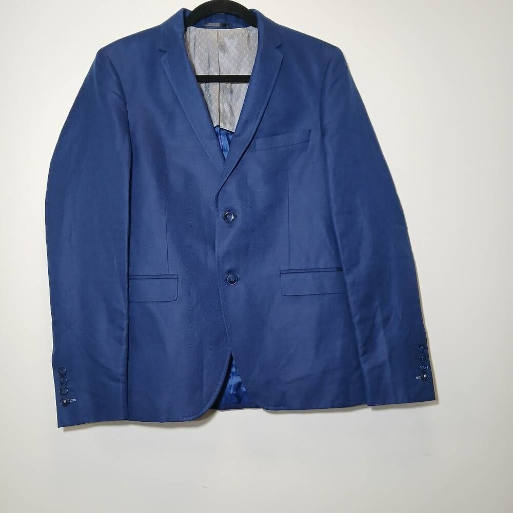 Devred mens 36R royal blue blazer jacket spring summer all season